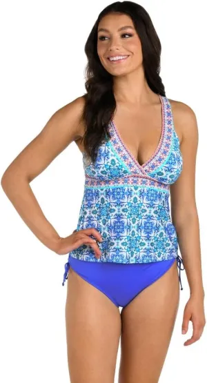 24th & Ocean Women's Over The Shoulder Tankini Swimsuit Top