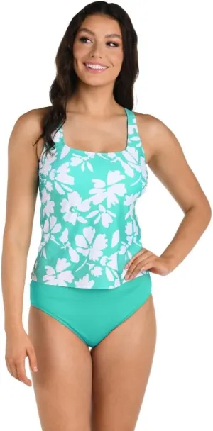 24th & Ocean Women's Over The Shoulder Tankini Swimsuit Top