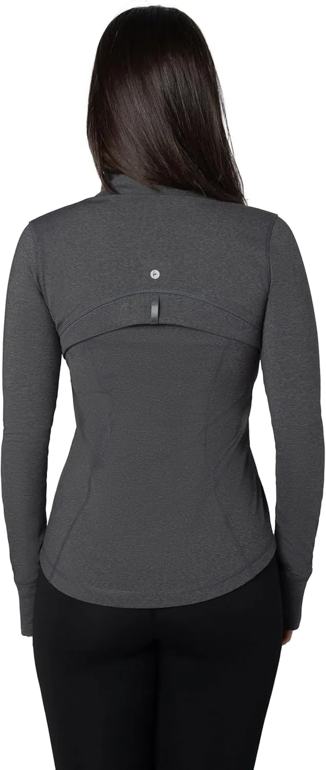 90 Degree By Reflex Womens Lightweight, Full Zip Running Track Jacket
