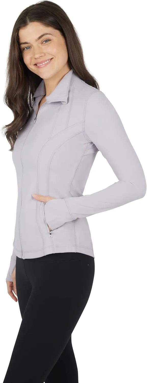 90 Degree By Reflex Womens Lightweight, Full Zip Running Track Jacket