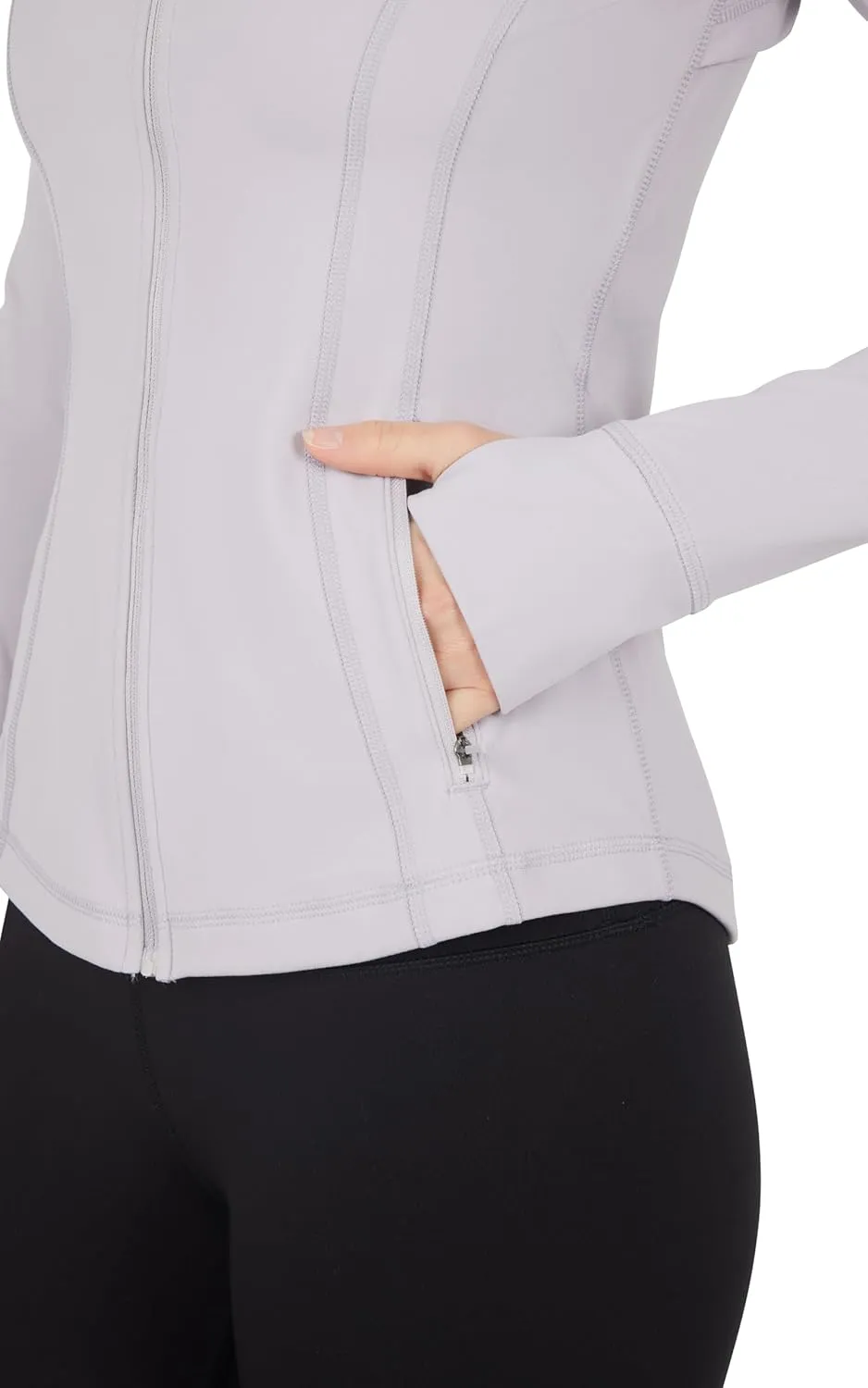 90 Degree By Reflex Womens Lightweight, Full Zip Running Track Jacket