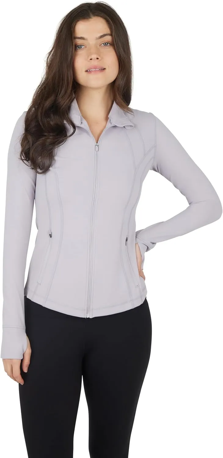 90 Degree By Reflex Womens Lightweight, Full Zip Running Track Jacket