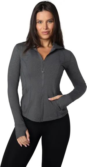 90 Degree By Reflex Womens Lightweight, Full Zip Running Track Jacket