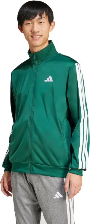 adidas Men's 3-Stripes Tricot Track Top, Collegiate Green