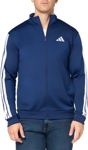adidas Men's 3-Stripes Tricot Track Top, Dark Blue