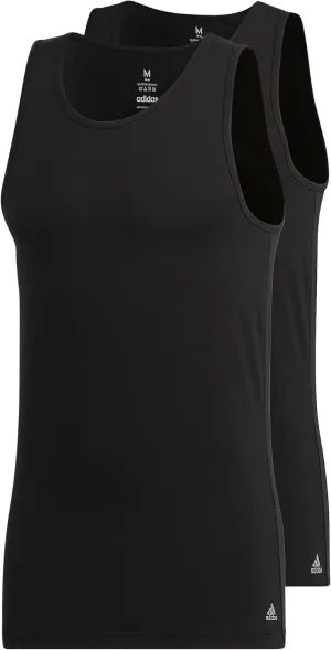 adidas Men's Stretch Cotton Tank Top Undershirts (2-Pack)