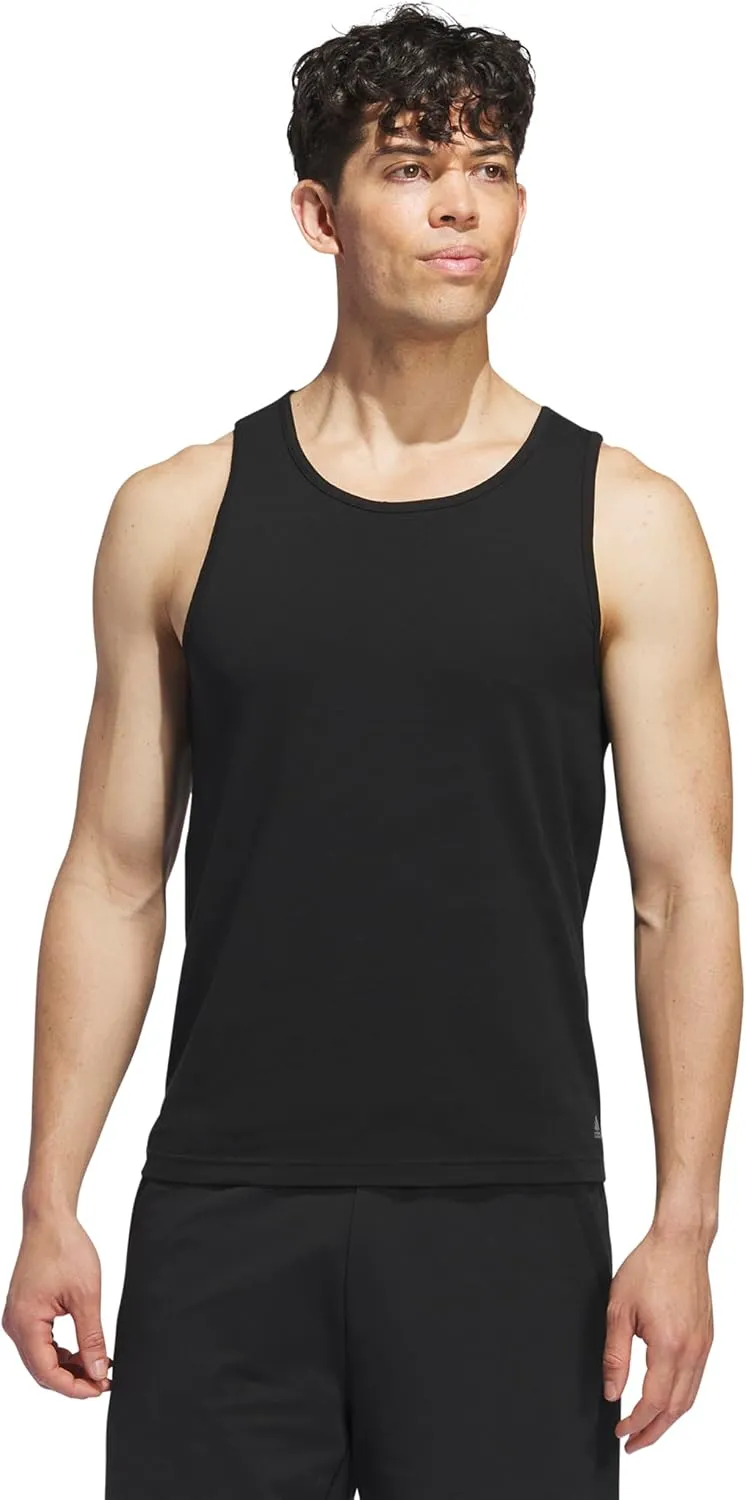 adidas Men's Stretch Cotton Tank Top Undershirts (2-Pack)
