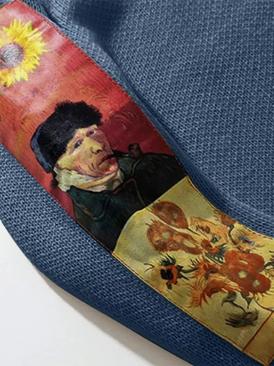 Aelfric Eden Oversized Sweater Graphic Van Gogh Printed Unisex 90s Vintage Women Knit Sweaters Men Casual 2024 Pullover