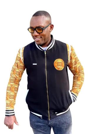 African Bomber Jacket For Men Yellow