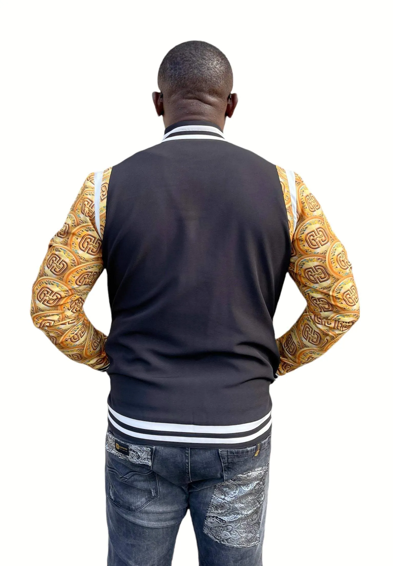 African Bomber Jacket For Men Yellow