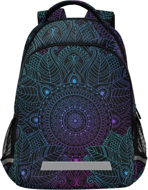 ALAZA Art Arabesque Mandala Boho Ethnic Bohemian Backpack Purse for Women Men Personalized Laptop Notebook Tablet School Bag Stylish Casual Daypack, 13 14 15.6 inch