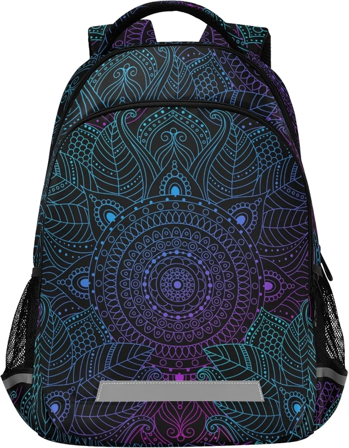 ALAZA Art Arabesque Mandala Boho Ethnic Bohemian Backpack Purse for Women Men Personalized Laptop Notebook Tablet School Bag Stylish Casual Daypack, 13 14 15.6 inch