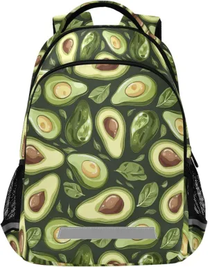 ALAZA Avocado Leaf Green Backpack Purse for Women Men Personalized Laptop Notebook Tablet School Bag Stylish Casual Daypack, 13 14 15.6 inch