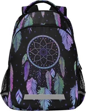 ALAZA Boho Bohemian Feather Dot Indian Ethnic Backpack Purse for Women Men Personalized Laptop Notebook Tablet School Bag Stylish Casual Daypack, 13 14 15.6 inch