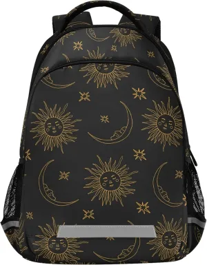 ALAZA Boho Bohemian Sun Moon Backpack Purse for Women Men Personalized Laptop Notebook Tablet School Bag Stylish Casual Daypack, 13 14 15.6 inch