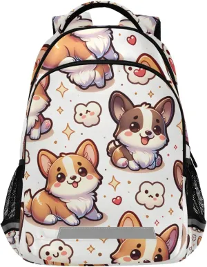 ALAZA Corgi Dog Puppy Cute Backpack Purse for Women Men Personalized Laptop Notebook Tablet School Bag Stylish Casual Daypack, 13 14 15.6 inch