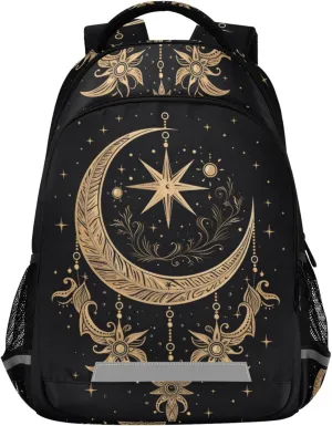 ALAZA Cresent Moon Dreamcatcher Witchy Backpack Purse for Women Men Personalized Laptop Notebook Tablet School Bag Stylish Casual Daypack, 13 14 15.6 inch