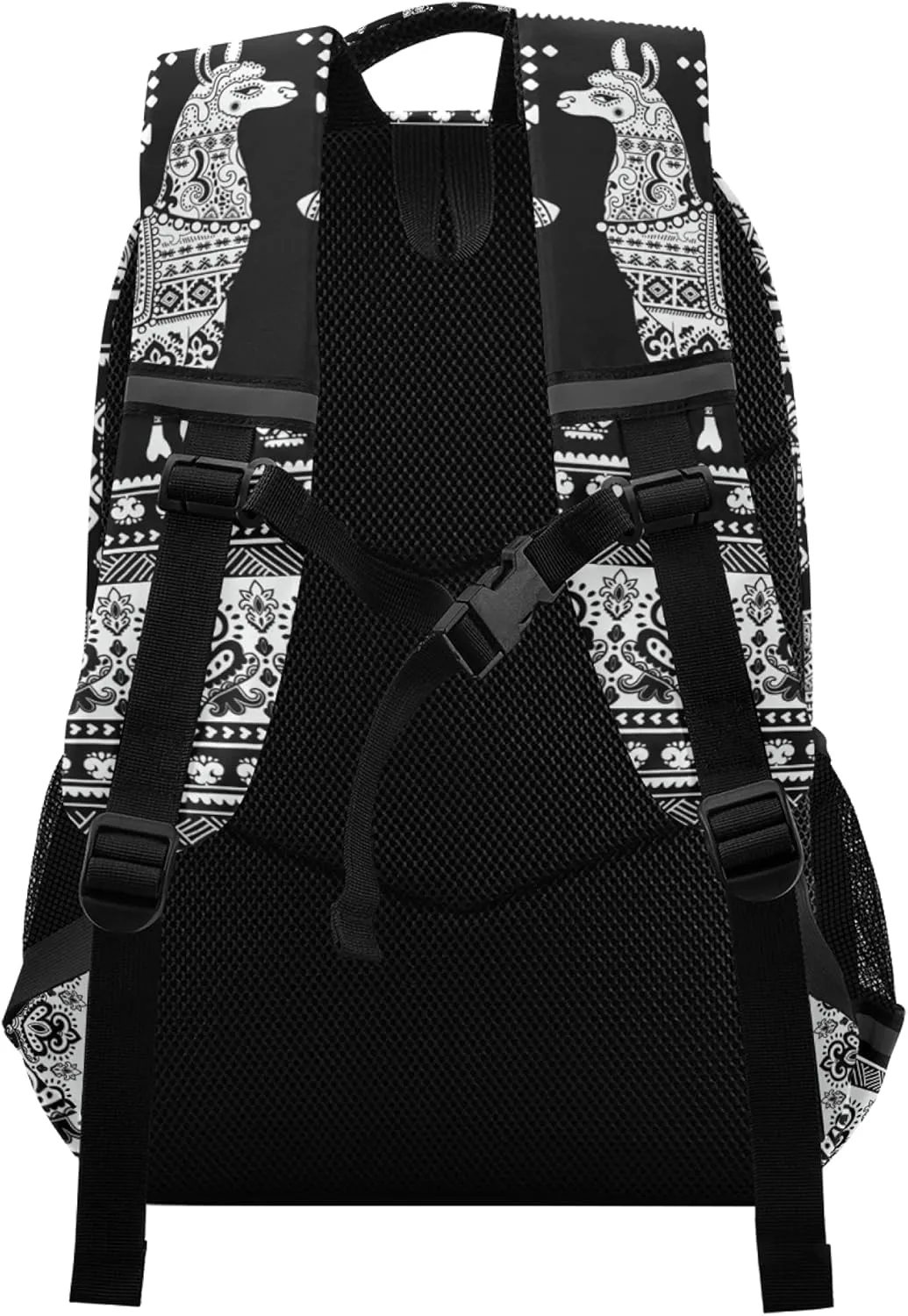 ALAZA Cute Alpaca Llama Ethnic Boho Bohemian Backpack Purse for Women Men Personalized Laptop Notebook Tablet School Bag Stylish Casual Daypack, 13 14 15.6 inch