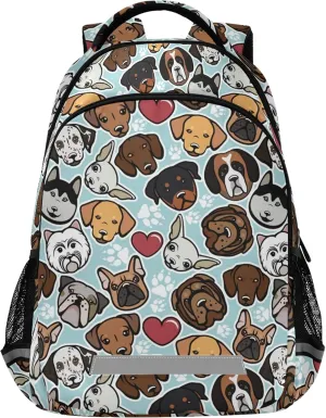 ALAZA Cute Dog Print Doodle Animal Backpack Purse for Women Men Personalized Laptop Notebook Tablet School Bag Stylish Casual Daypack