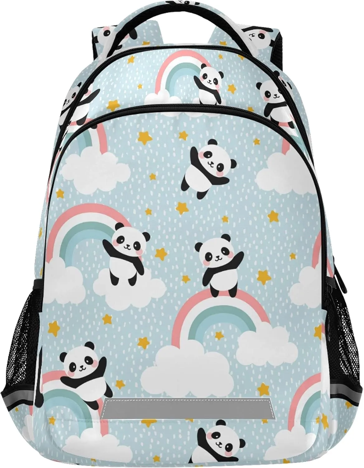 ALAZA Cute Panda With Dot Rainbow Cloud & Star Backpack Purse for Women Men Personalized Laptop Notebook Tablet School Bag Stylish Casual Daypack, 13 14 15.6 inch