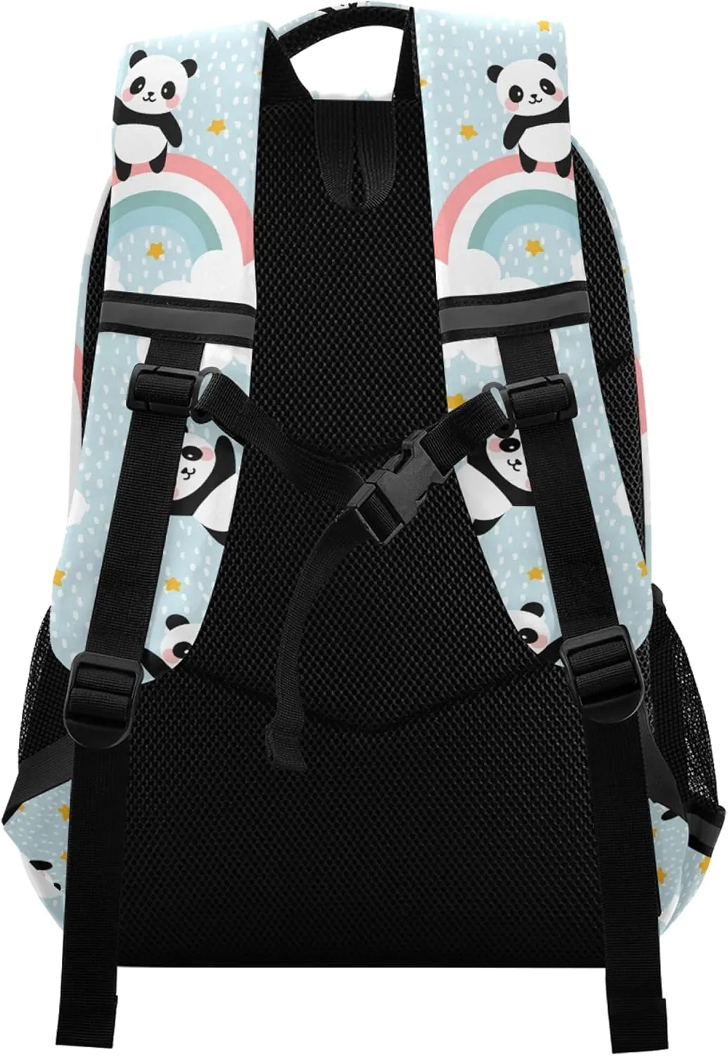 ALAZA Cute Panda With Dot Rainbow Cloud & Star Backpack Purse for Women Men Personalized Laptop Notebook Tablet School Bag Stylish Casual Daypack, 13 14 15.6 inch