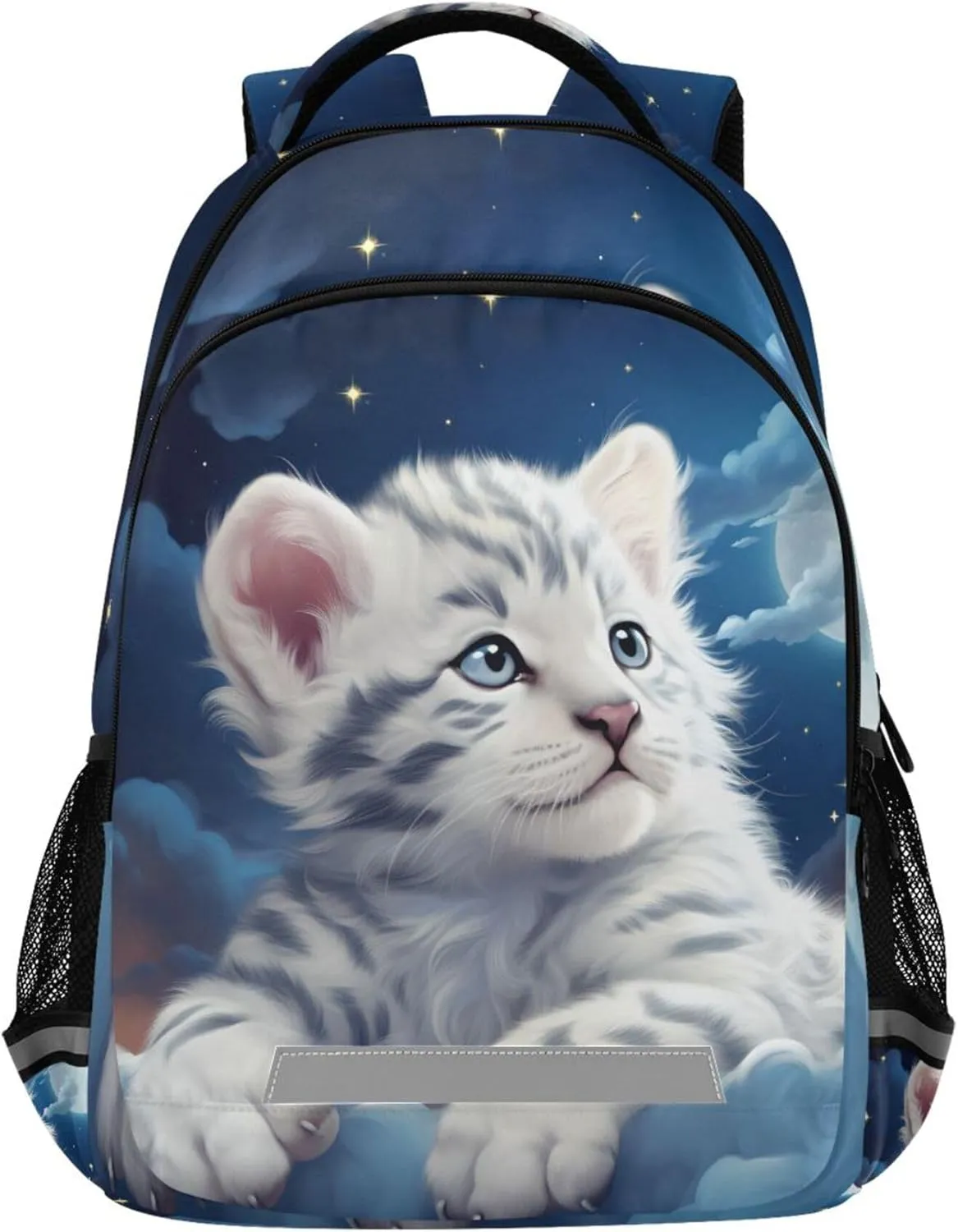 ALAZA Cute White Tiger Baby Backpack Purse for Women Men Personalized Laptop Notebook Tablet School Bag Stylish Casual Daypack, 13 14 15.6 inch