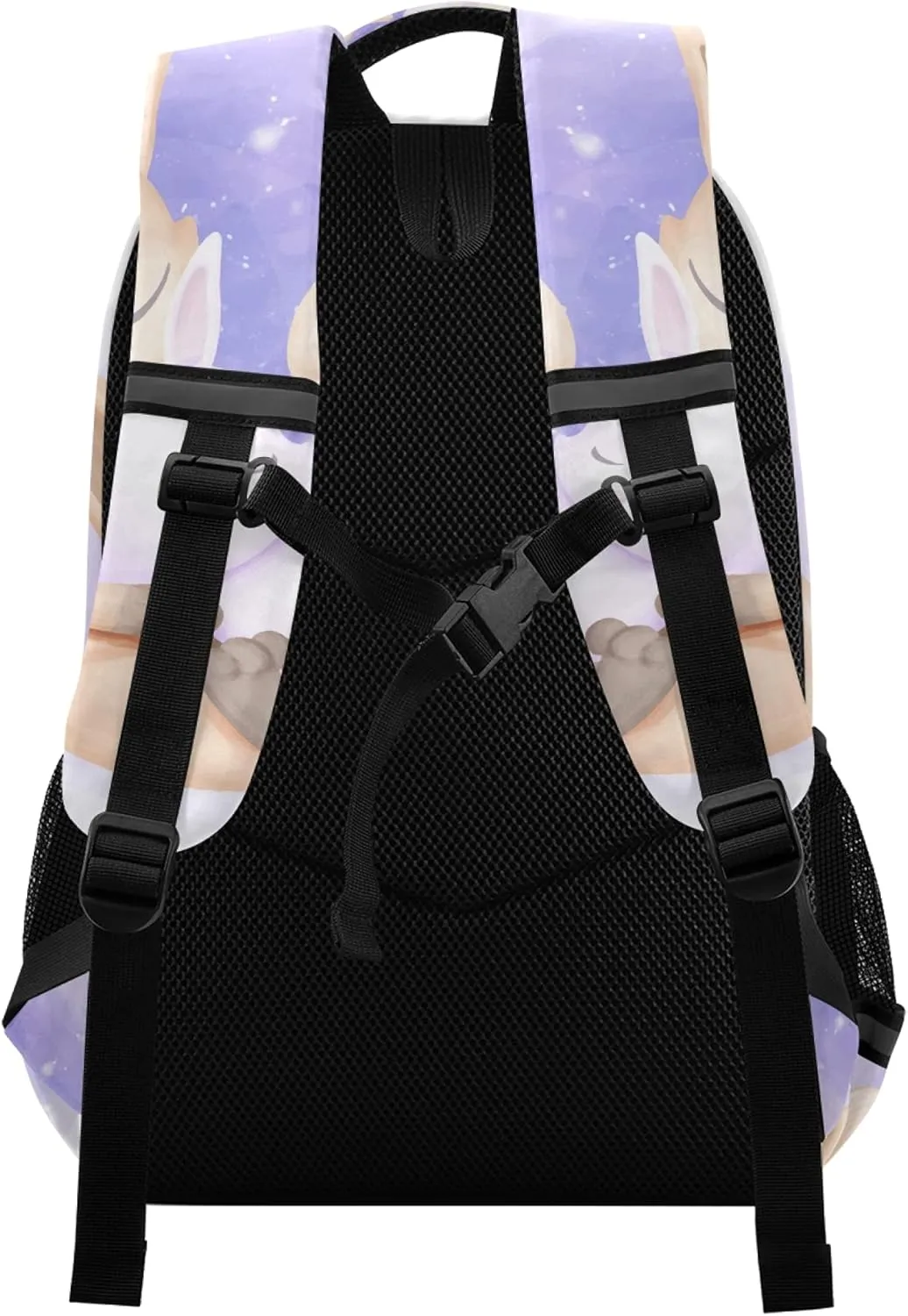 ALAZA Fox Baby Rabbit Animal Print Backpack Purse for Women Men Personalized Laptop Notebook Tablet School Bag Stylish Casual Daypack, 13 14 15.6 inch