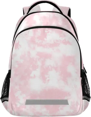 ALAZA Pink Rose Gold Marble Tie Dye Swirl Backpack Purse for Women Men Personalized Laptop Notebook Tablet School Bag Stylish Casual Daypack, 13 14 15.6 inch