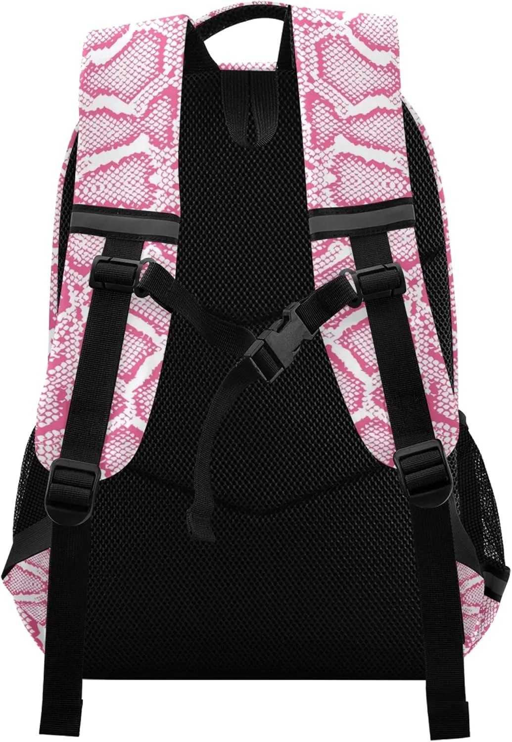 ALAZA Pink Snake Skin Animal Print Backpack Purse for Women Men Personalized Laptop Notebook Tablet School Bag Stylish Casual Daypack, 13 14 15.6 inch