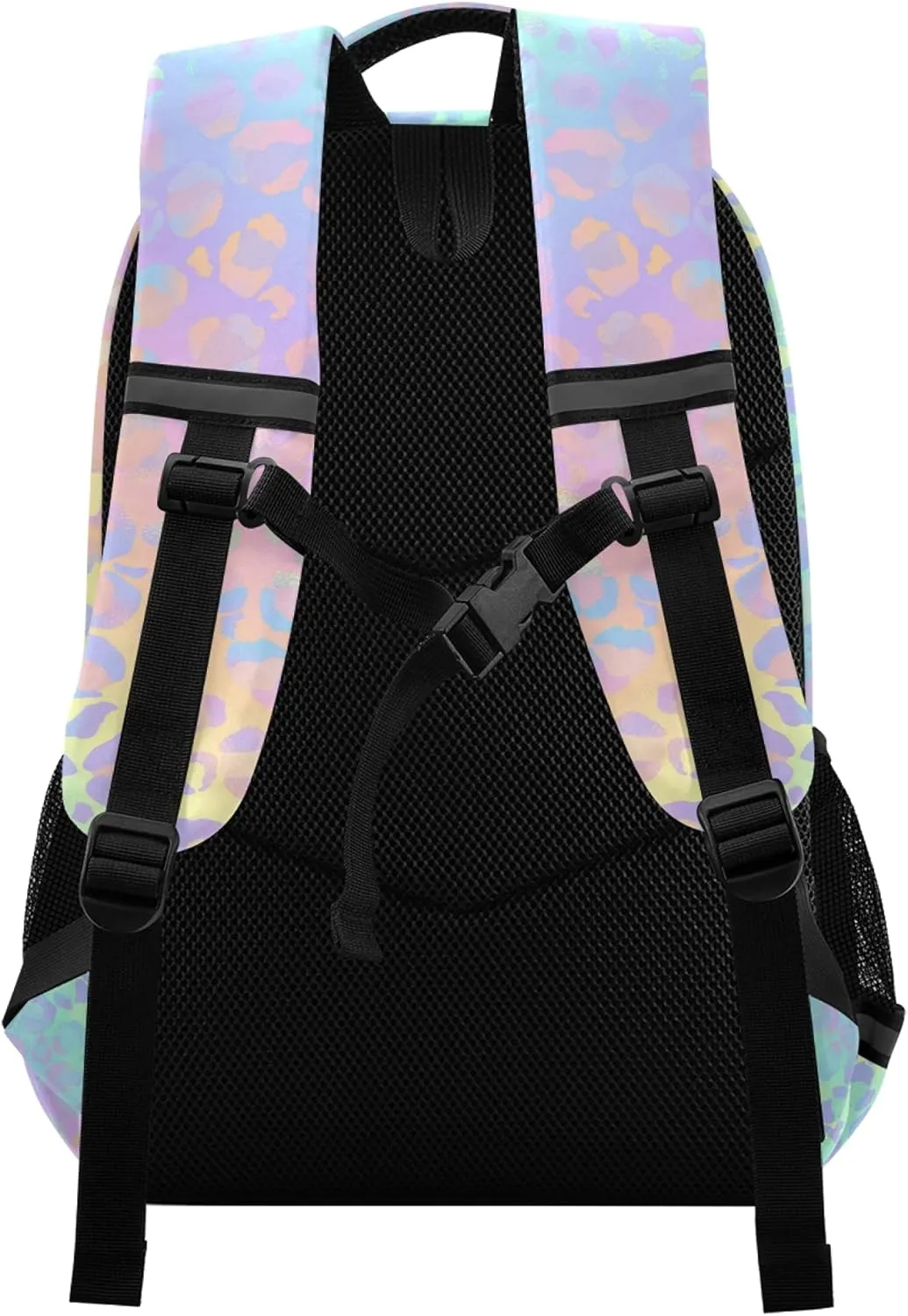ALAZA Rainbow Leopard Print Cheetah Backpack Purse for Girls Boys Kids Women Personalized Laptop Notebook Tablet School Bag Stylish Casual Daypack, 13 14 15.6 inch