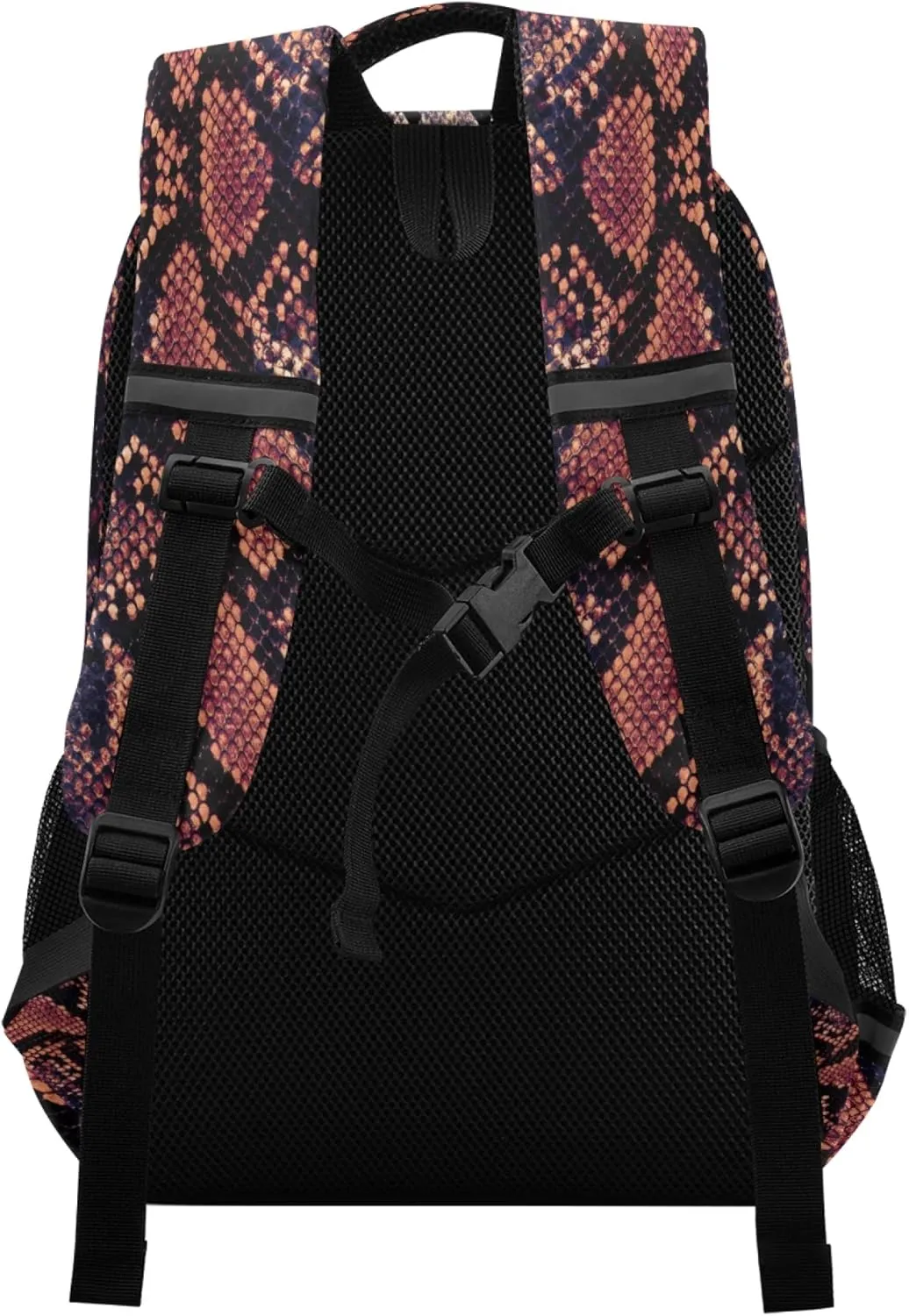 ALAZA Snake Print Animal Skin Backpack Purse for Women Men Personalized Laptop Notebook Tablet School Bag Stylish Casual Daypack, 13 14 15.6 inch