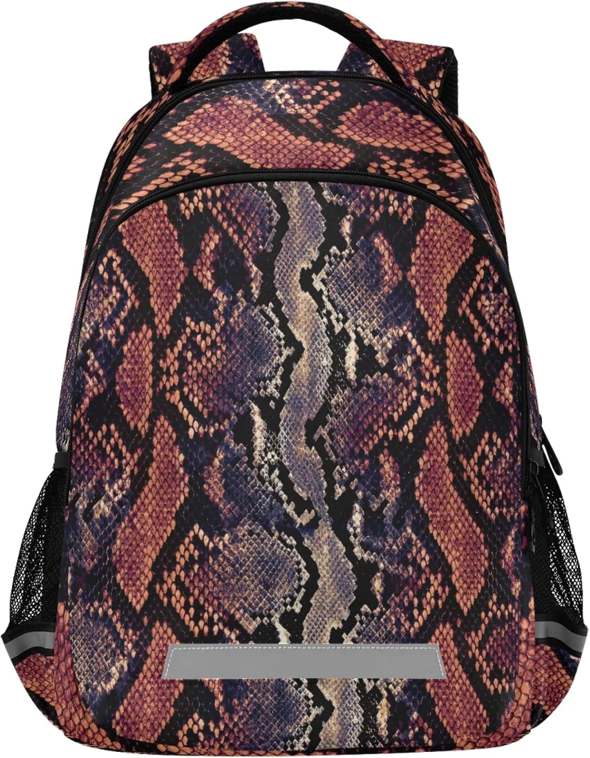 ALAZA Snake Print Animal Skin Backpack Purse for Women Men Personalized Laptop Notebook Tablet School Bag Stylish Casual Daypack, 13 14 15.6 inch
