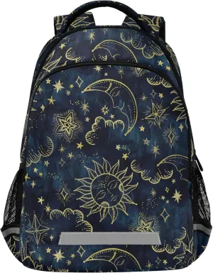 ALAZA Sun Moon Boho Cosmos Astrology Backpack Purse for Women Men Personalized Laptop Notebook Tablet School Bag Stylish Casual Daypack, 13 14 15.6 inch