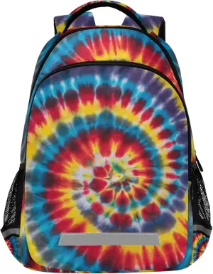 ALAZA Tie Dye Yellow Red Psychedelic Swirl Backpack Purse for Women Men Personalized Laptop Notebook Tablet School Bag Stylish Casual Daypack, 13 14 15.6 inch