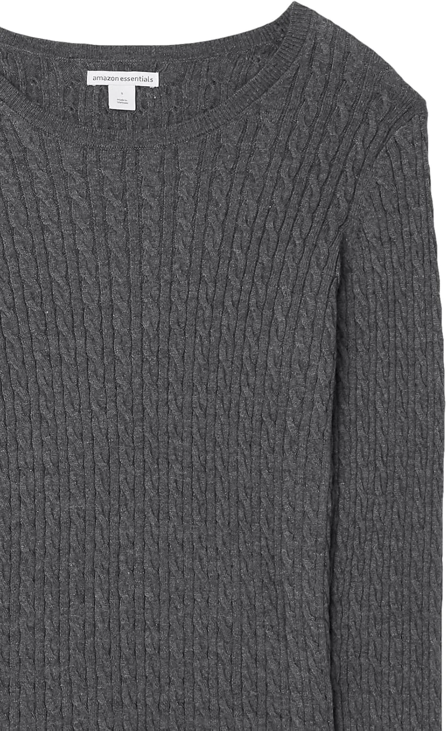Amazon Essentials Women's Lightweight Long-Sleeve Cable Crewneck Sweater (Available in Plus Size)