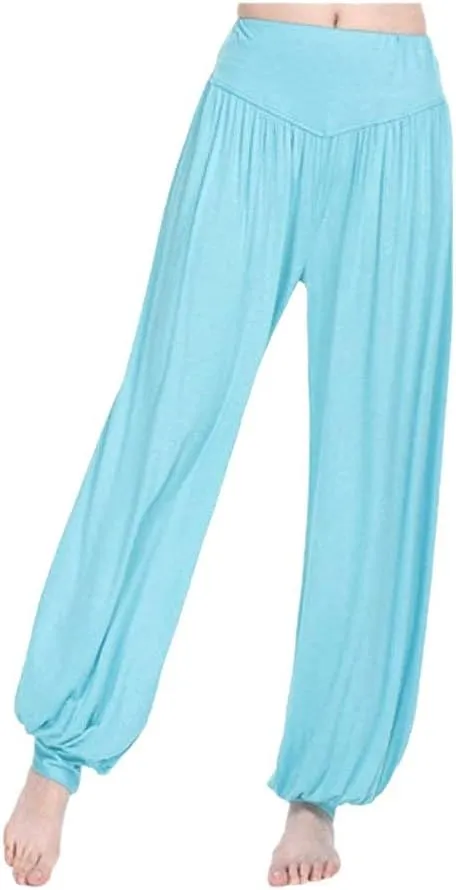 ARJOSA Women's Yoga Harem Pants Flare Loose Baggy Wide Leg Lounge Pajama Bottoms