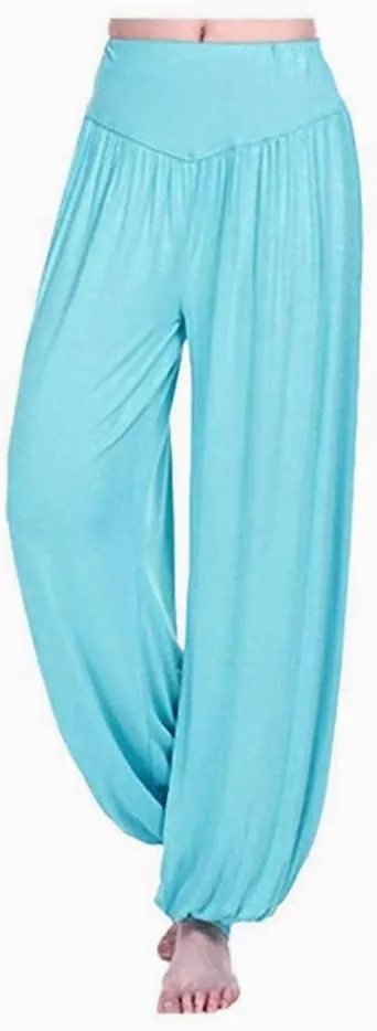 ARJOSA Women's Yoga Harem Pants Flare Loose Baggy Wide Leg Lounge Pajama Bottoms