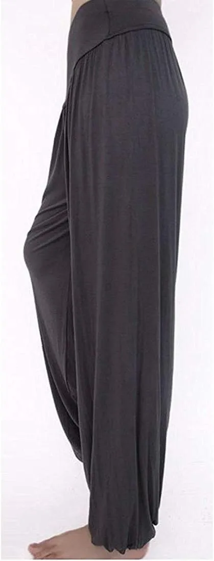 ARJOSA Women's Yoga Harem Pants Flare Loose Baggy Wide Leg Lounge Pajama Bottoms