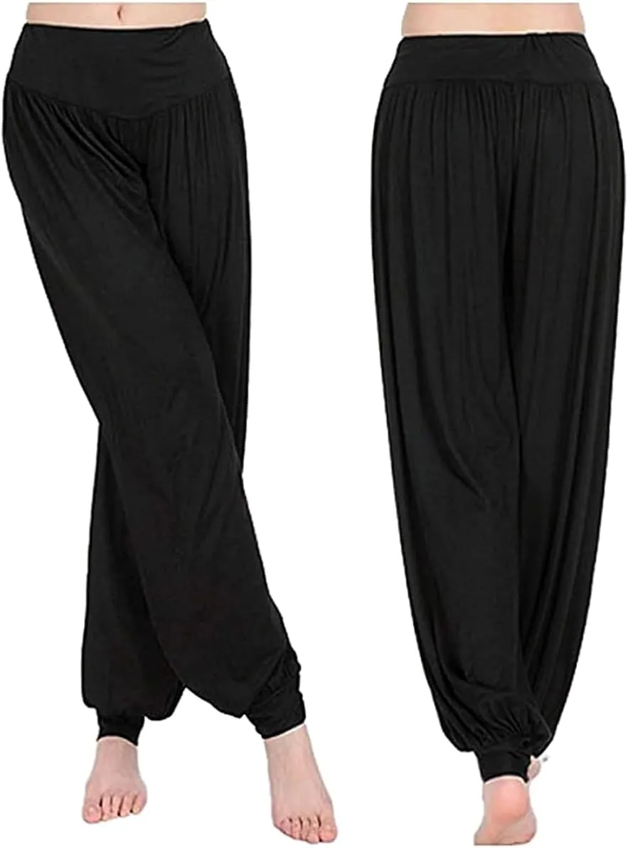ARJOSA Women's Yoga Harem Pants Flare Loose Baggy Wide Leg Lounge Pajama Bottoms