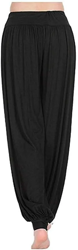 ARJOSA Women's Yoga Harem Pants Flare Loose Baggy Wide Leg Lounge Pajama Bottoms