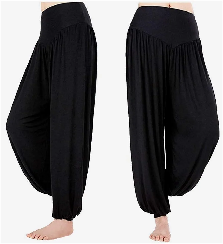 ARJOSA Women's Yoga Harem Pants Flare Loose Baggy Wide Leg Lounge Pajama Bottoms