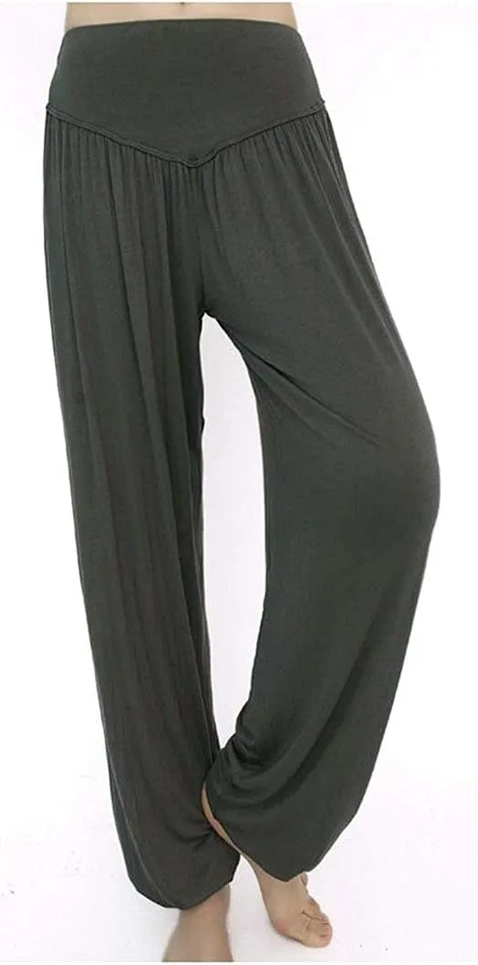 ARJOSA Women's Yoga Harem Pants Flare Loose Baggy Wide Leg Lounge Pajama Bottoms
