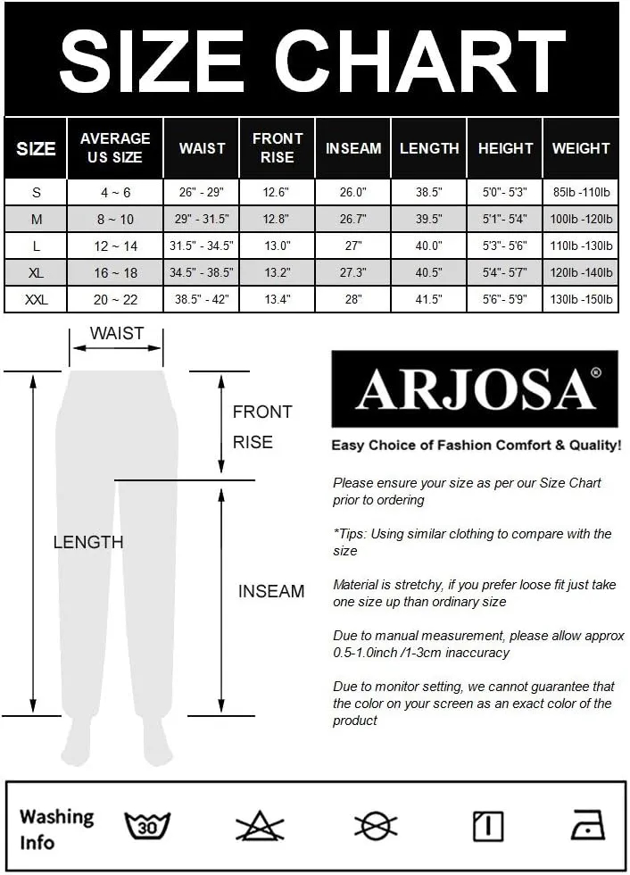 ARJOSA Women's Yoga Harem Pants Flare Loose Baggy Wide Leg Lounge Pajama Bottoms