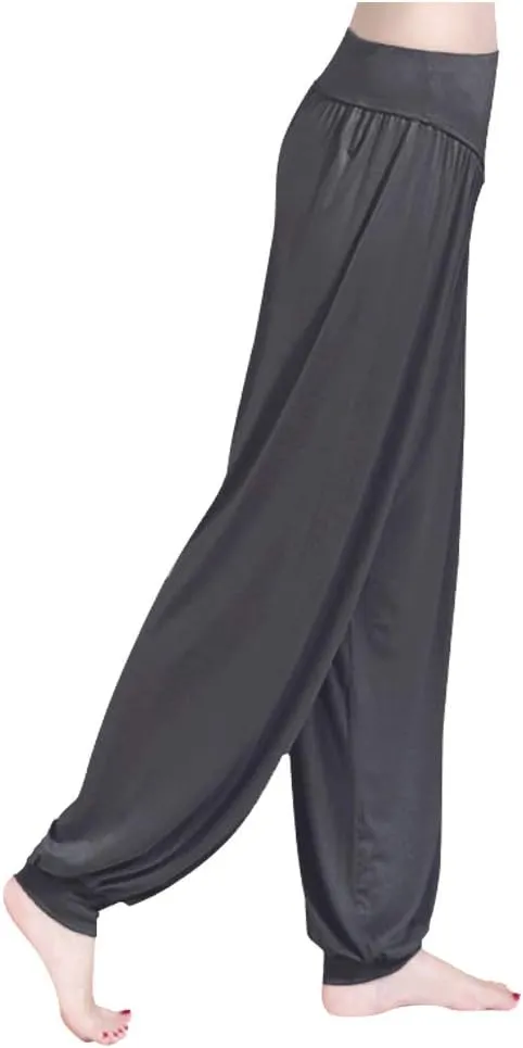 ARJOSA Women's Yoga Harem Pants Flare Loose Baggy Wide Leg Lounge Pajama Bottoms