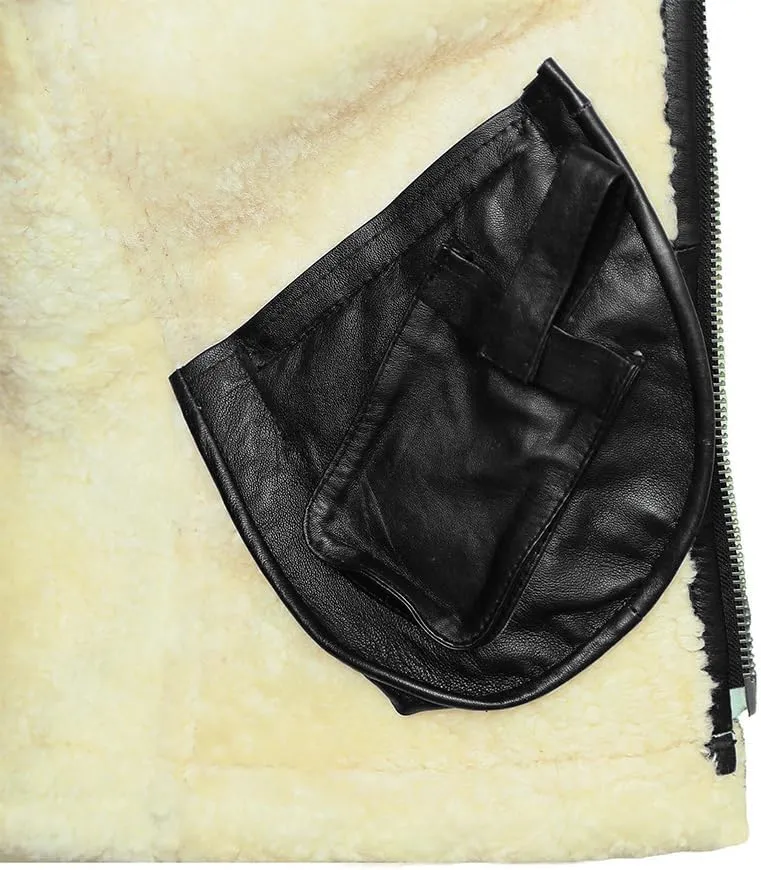 B3 Bomber Jacket - B3 Bomber Jacket Real Shearling Men - RAF Bomber Ginger - Mens Aviator Jacket