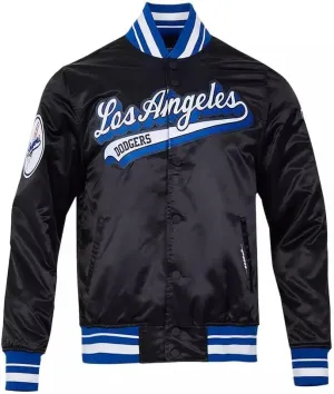 Baseball varsity jacket - LA blue and white letterman jacket for men.