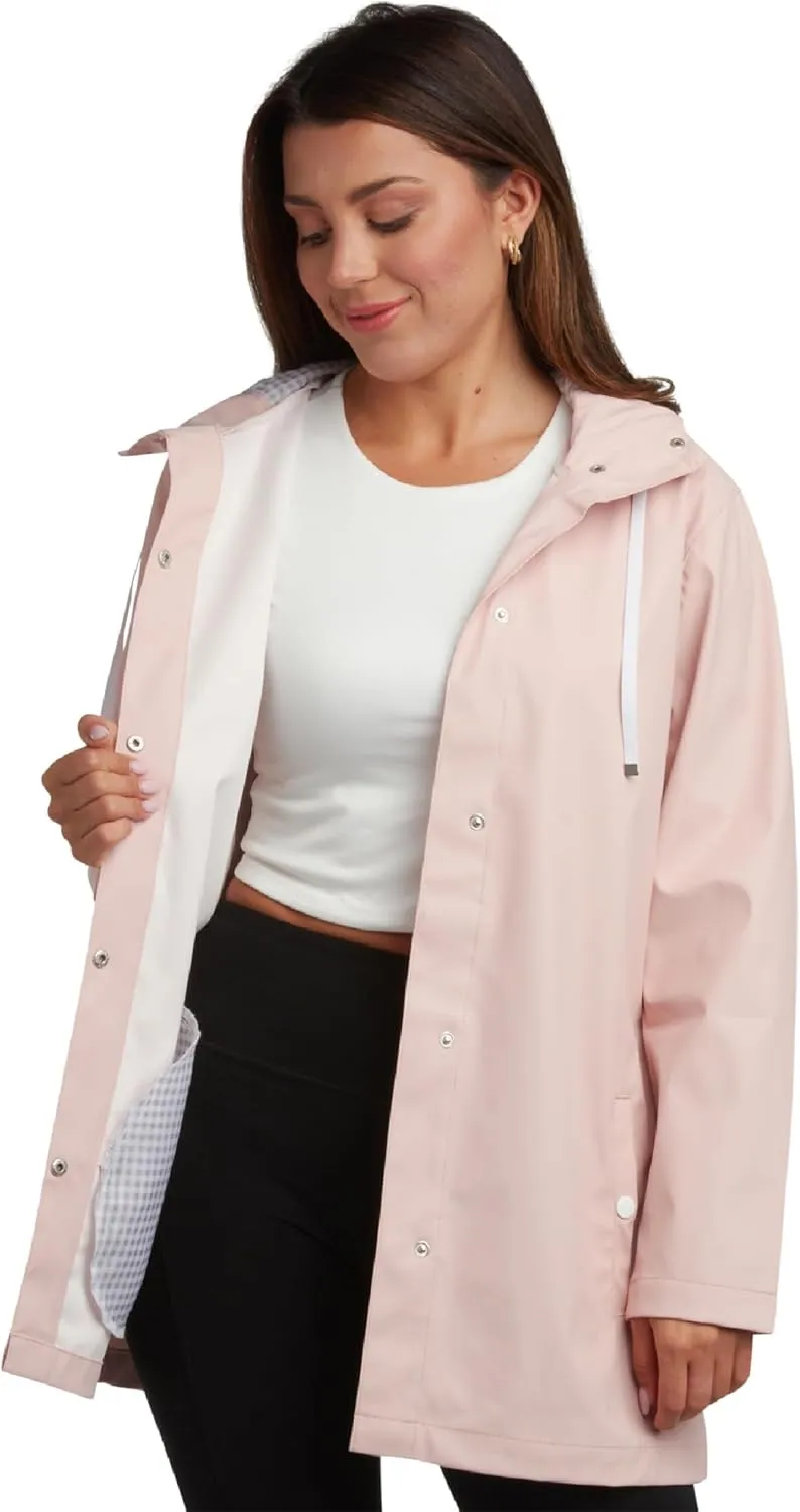 Big Chill Womens Rain Coat - Lightweight Water Resistant Womens Rain Jacket with Hood - Windbreaker Anorak Jackets for Women