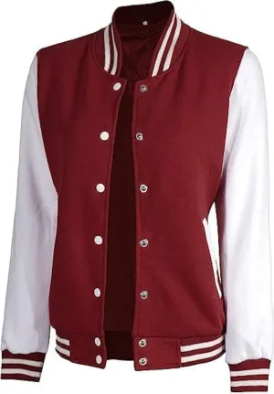 Bomber Varsity Jacket Women - Classic Letterman Jacket Woman in both Standard and Cropped Women Jacket Style