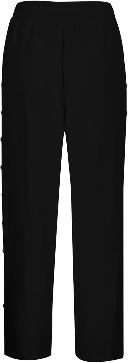 Capris Pants for Women Cotton Linen Casual Summer 2025 Baggy Pants Straight Wide Leg Button Up Trousers with Pockets