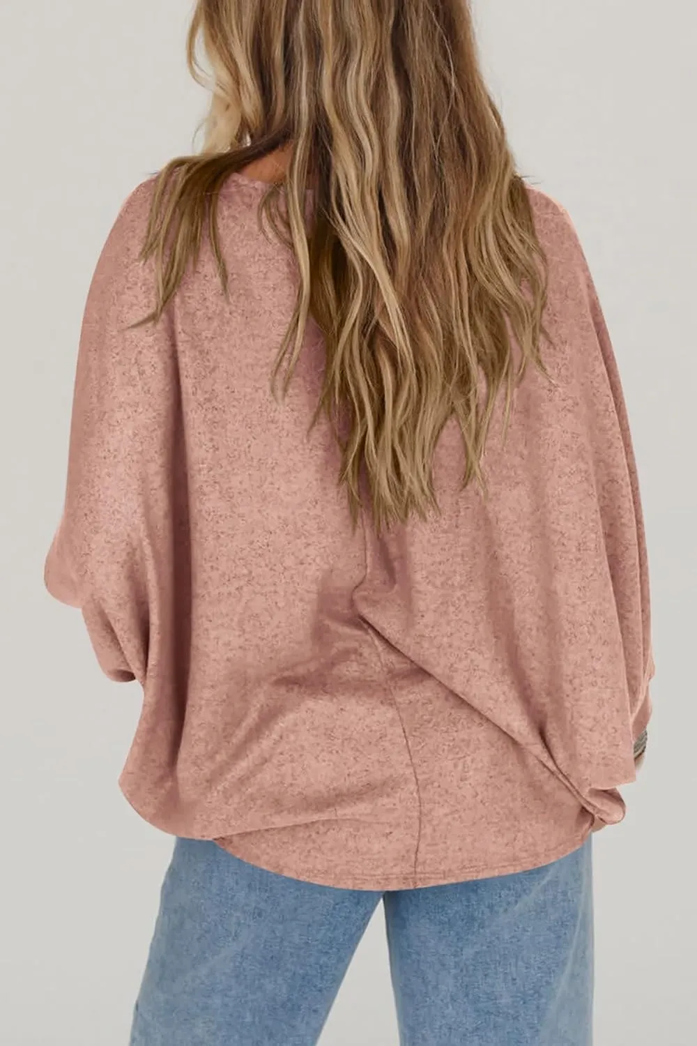 CFLONGE Fall Sweaters for Women 2024 Casual Pullover Off The Shoulder Sweater Batwing Long Sleeve Sweatshirt Knit Jumper Tops